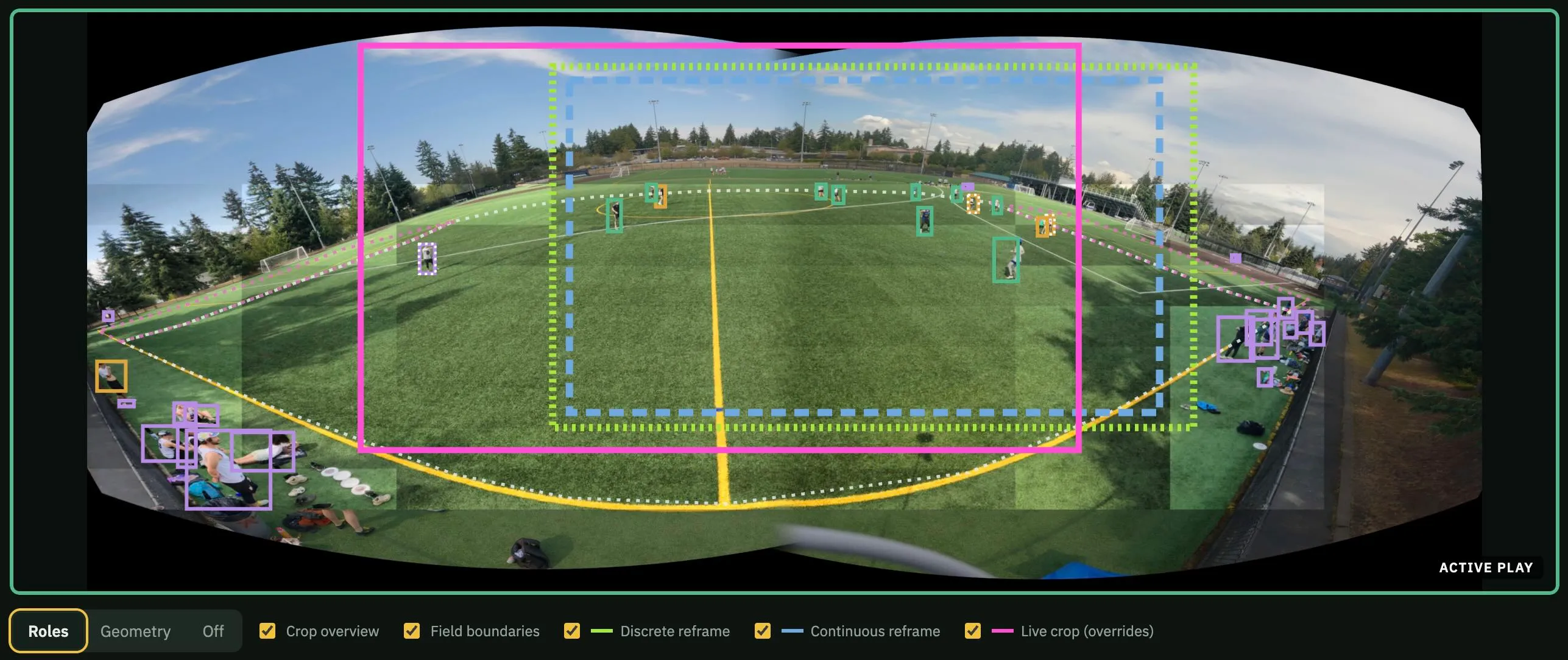 sprinting-boxes on the screen